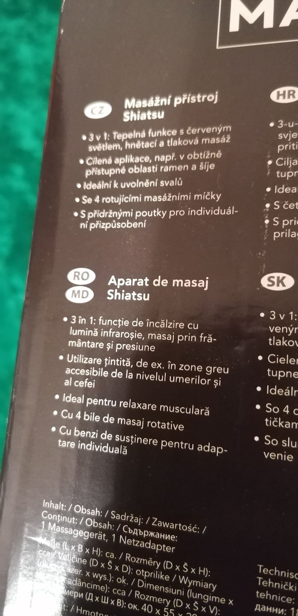 Aparat masaj Shiatsu
