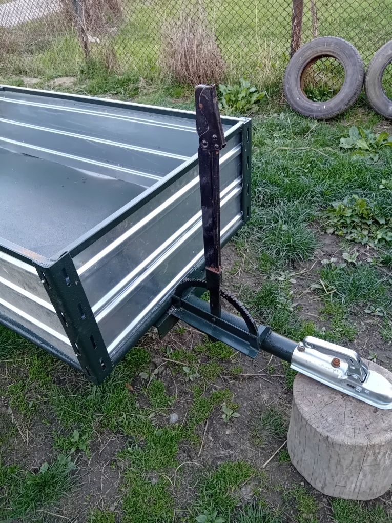 Remorca agricolă 2 in 1 .atv motocultor cu frână de mână