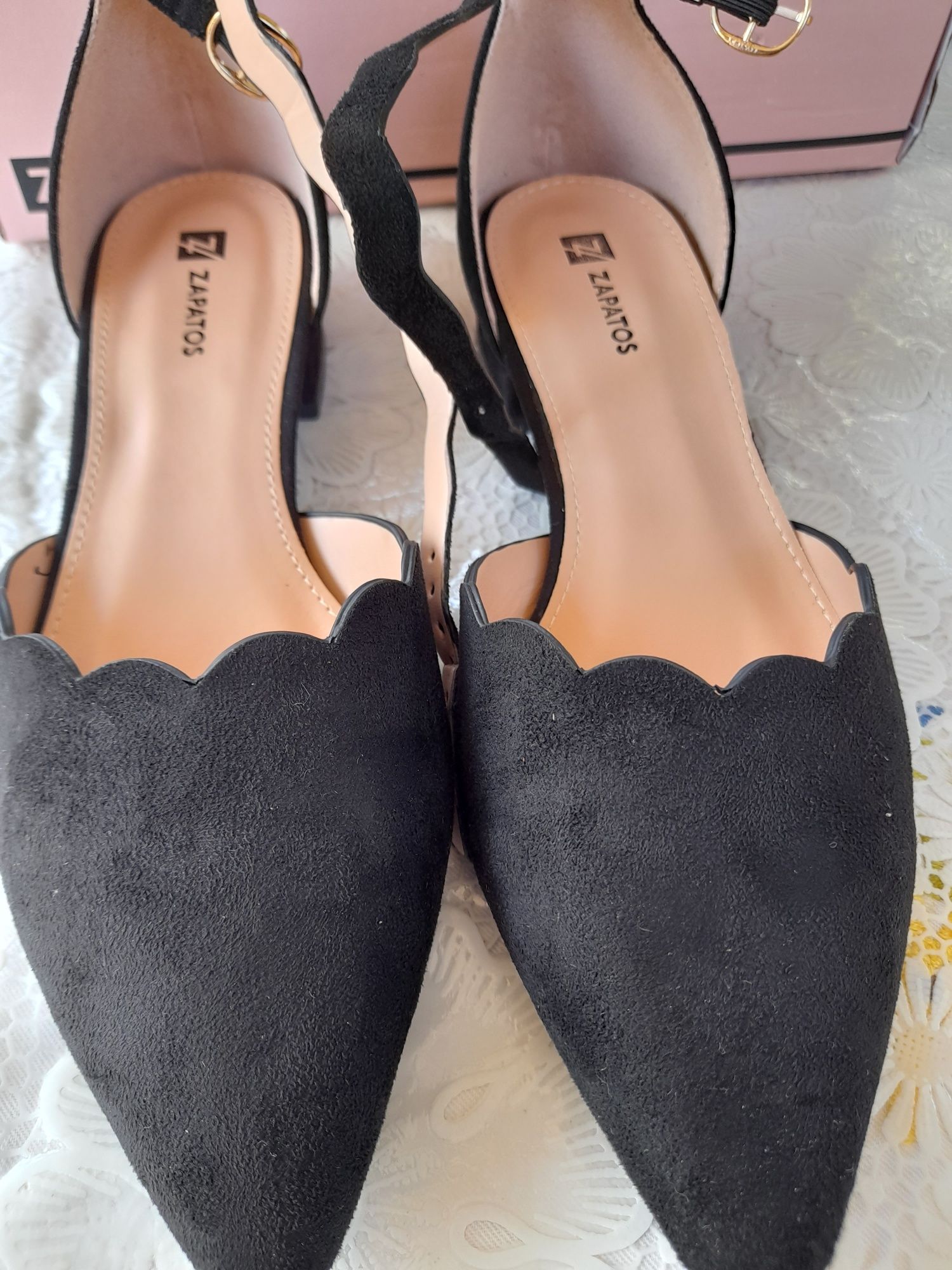 Zapatos pantofi dama negri 39EU