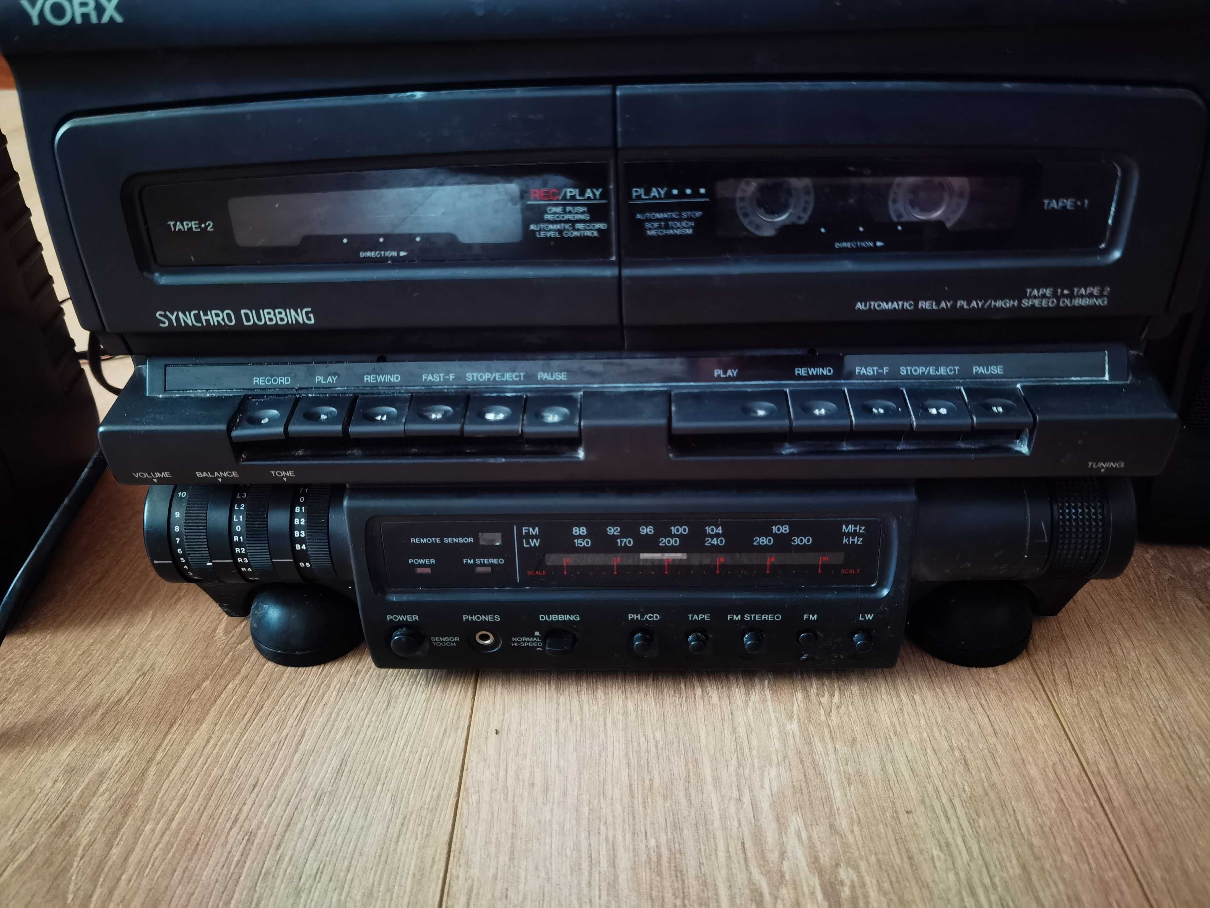 Combina muzicala YORX stereo fm caseta gramofon