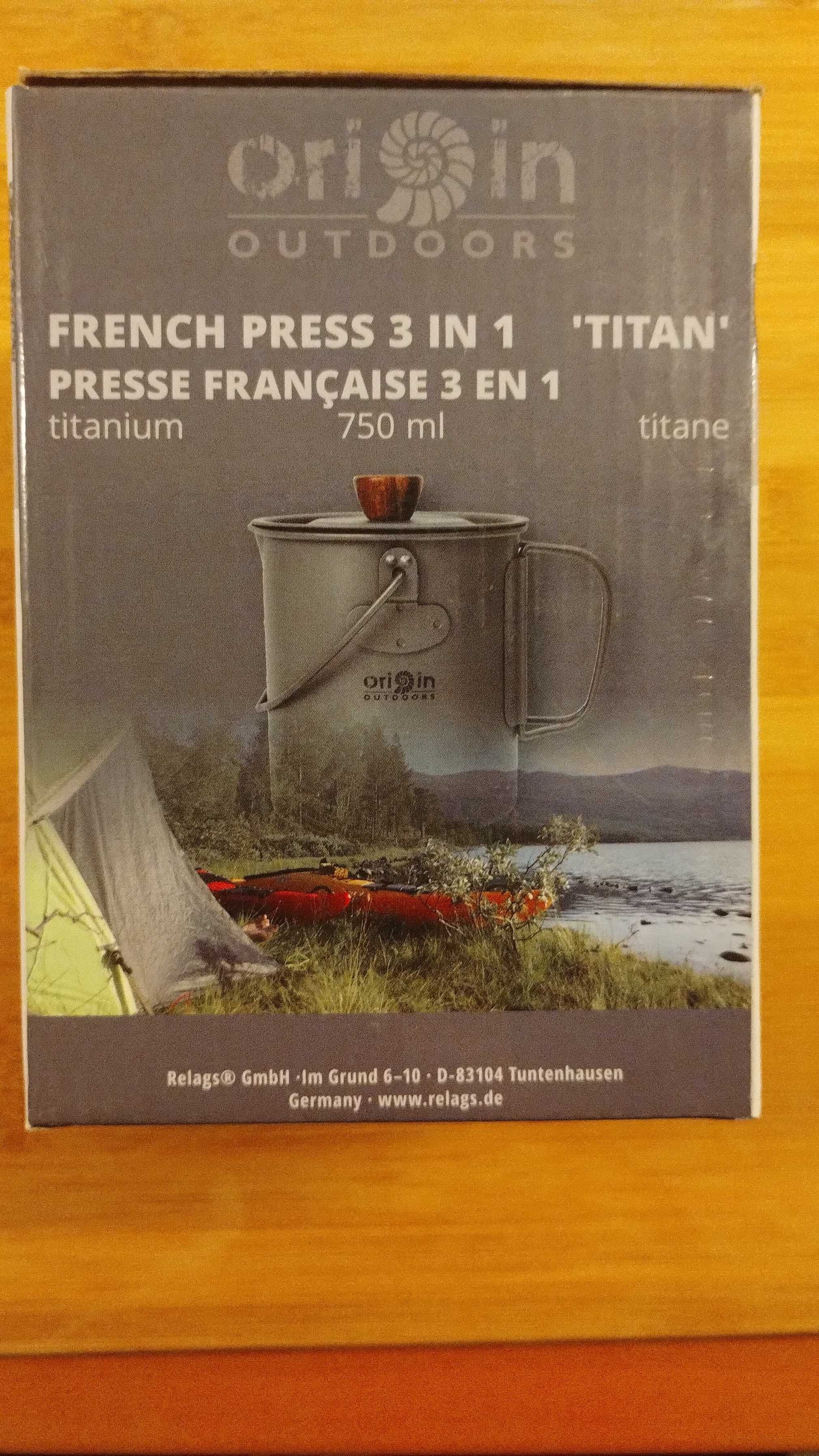 Presa Cafea 3 in 1 Titanium Origin Outdoors 750 ml