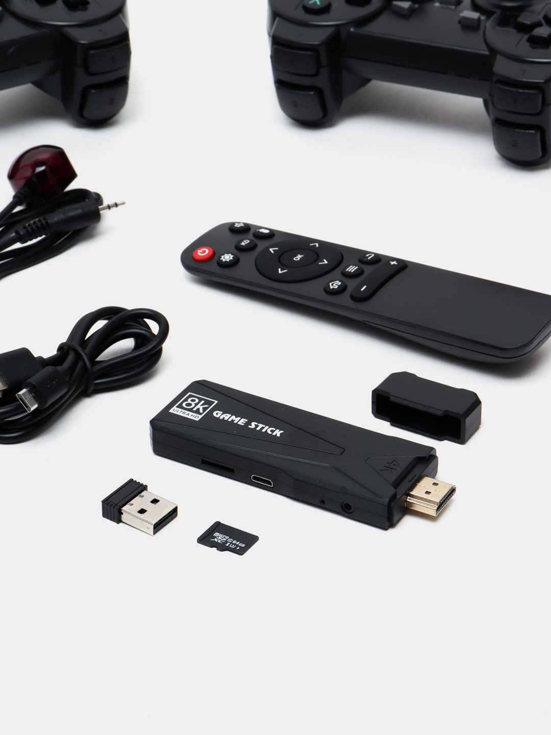 Игровая приставка Game Stick Box на Android TV,  64 Гб, Смарт ТВ, игры