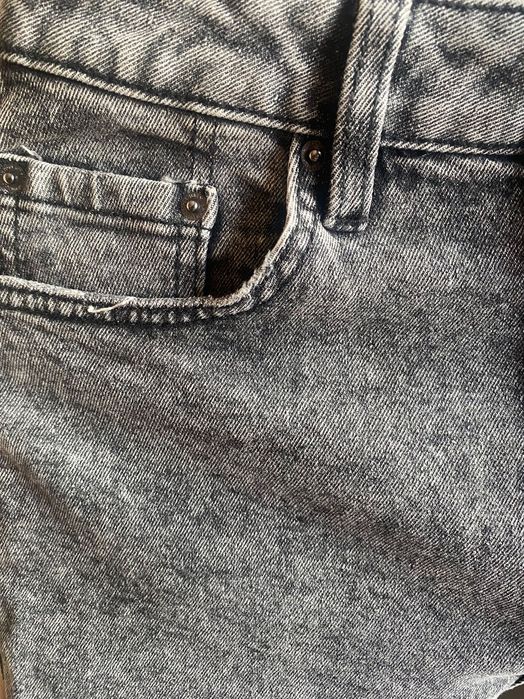 Сиво-черни дълги дамски дънки