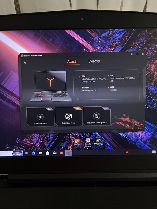 Laptop gaming| procesor i7gen7 | SSD M2 500gb| 16gb ram| GTX1050