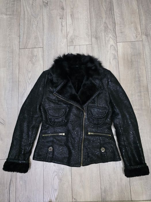 Продам зимнюю кожаную женскую куртку размер M 42-44