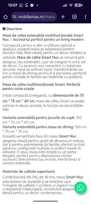 Masa extensibila Nuc.