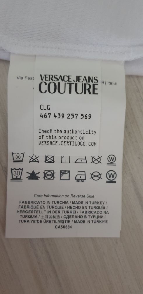 Versace Jeans Couture Cotton Regular / M НОВО! ОРИГИНАЛ! Мъжка Тениска