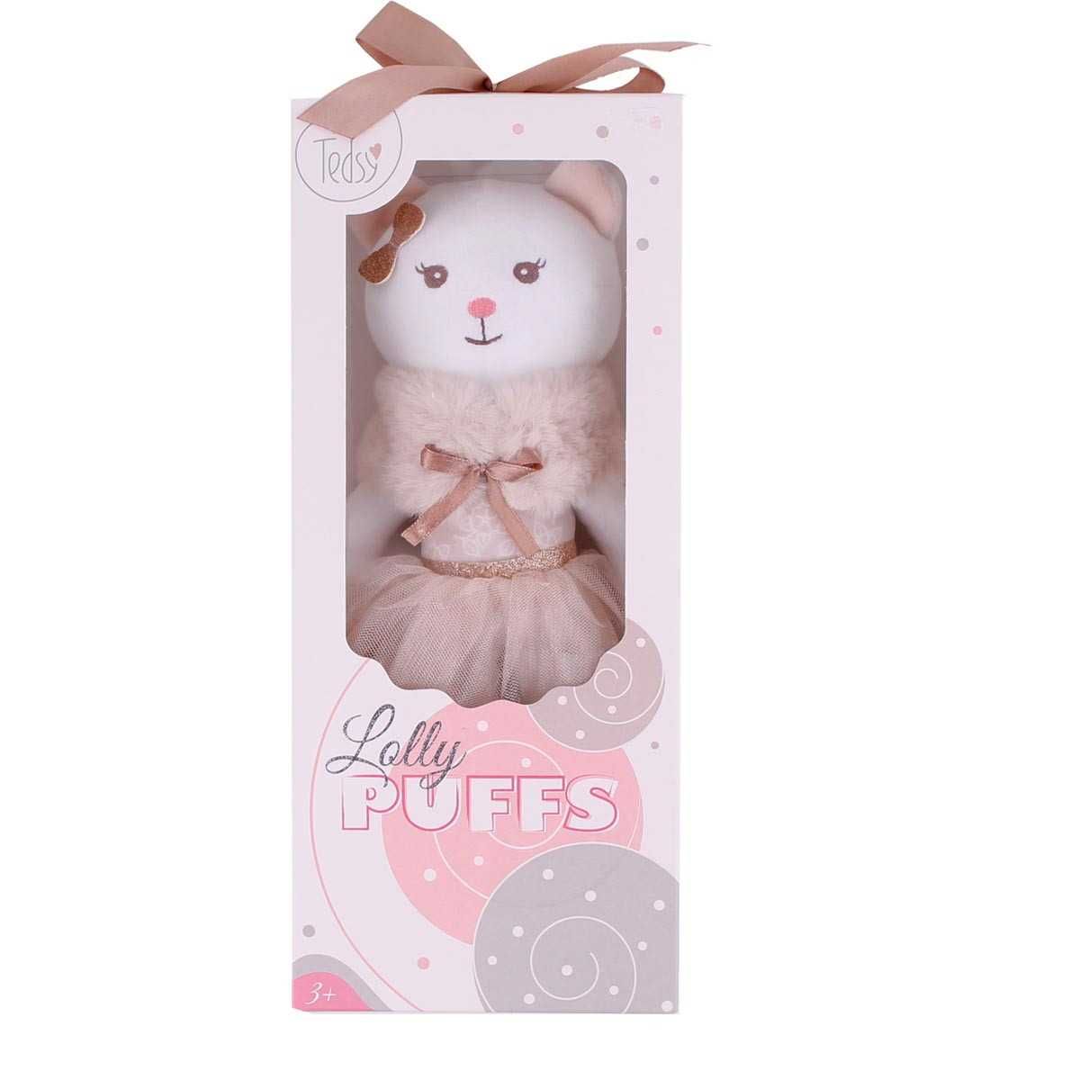 Кукла Lolly Puffs 33см, 3 вида - Мече, Коте и Зайче, В подаръчна кутия