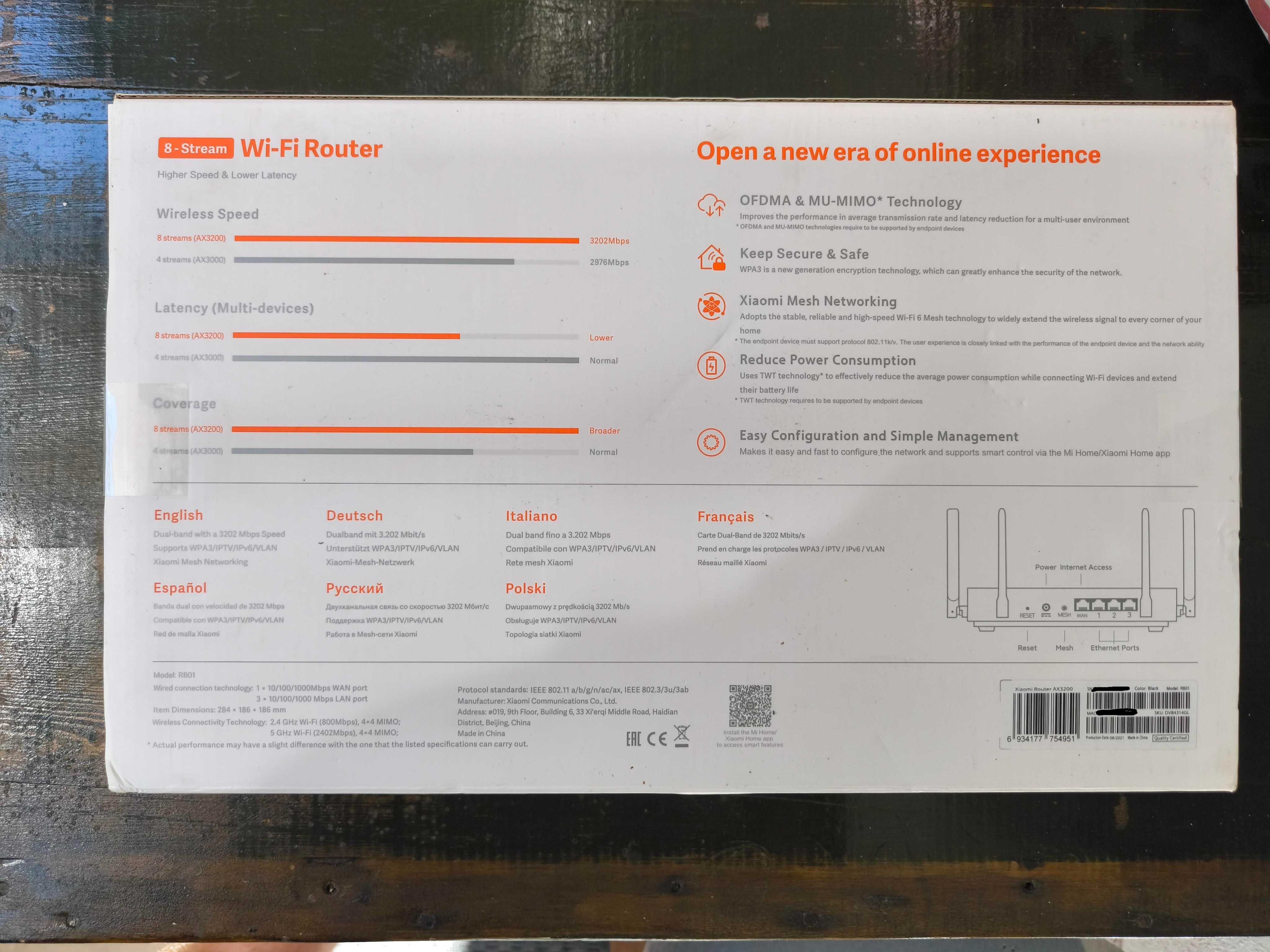 Рутер Xiaomi AX3200 WiFi6