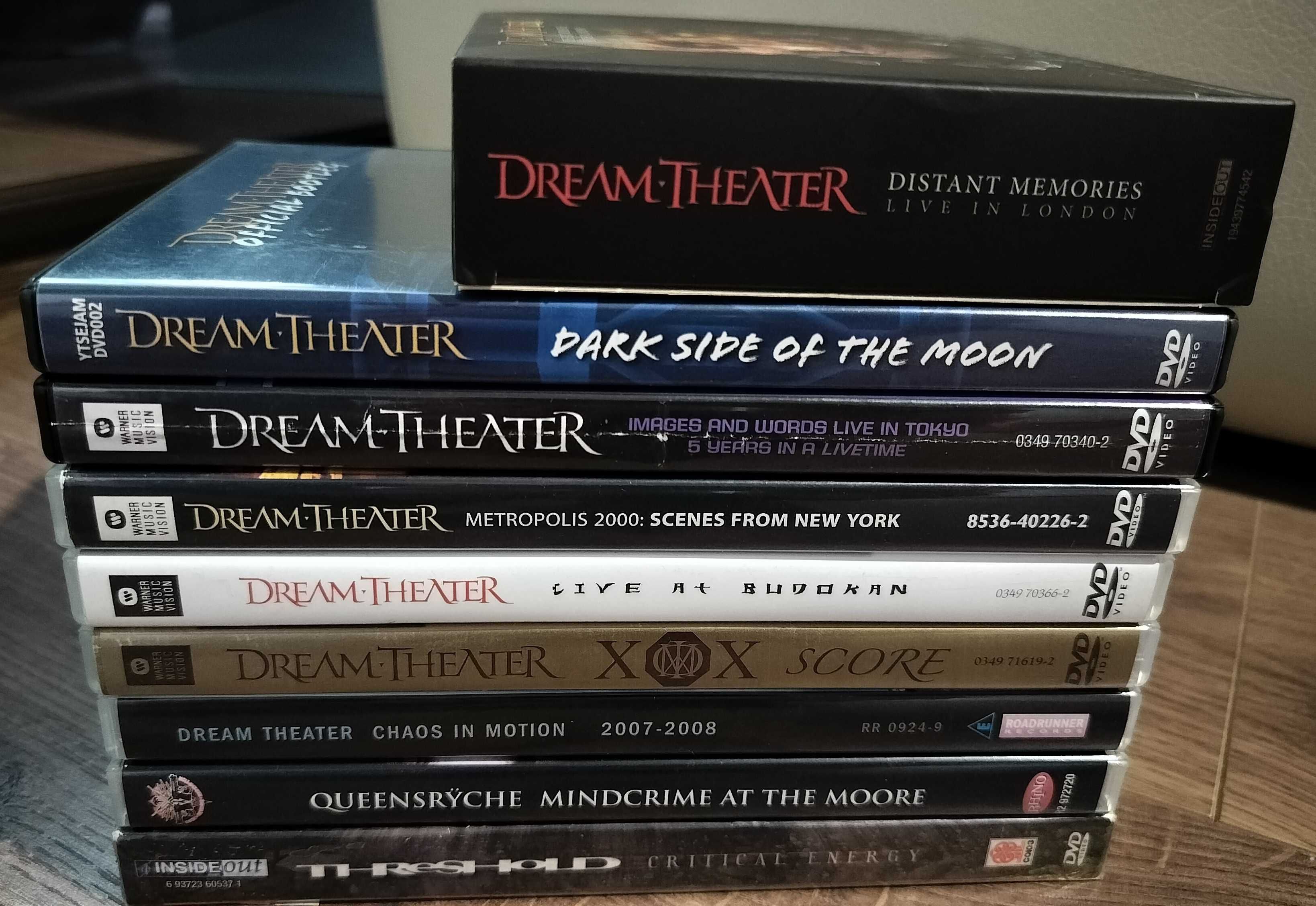 Lot Dream Theater, Threshold, Queensryche prog metal DVD Blu-ray CD
