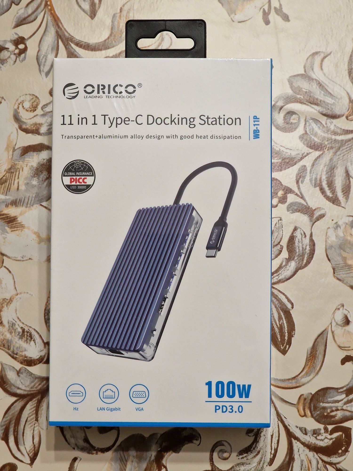Докинг станция ORICO USB Type-C WB-11P-GY-BP