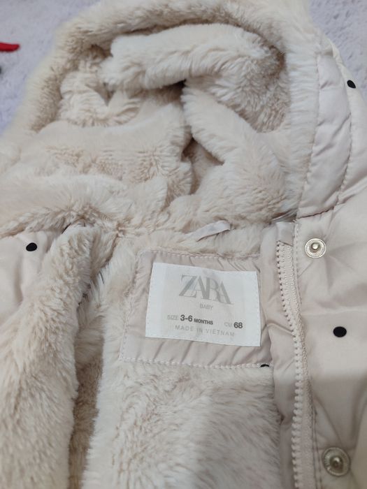 Топло зимно яке Zara за бебе момиче