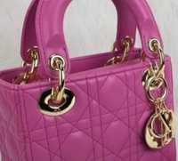 Geanta  Dior fuxia,new model import Franța, accesorii metalice, sacule