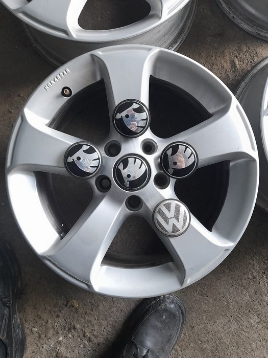 Set 4 Jante 5x112 pe R16 Originale Tiguan ca NOI