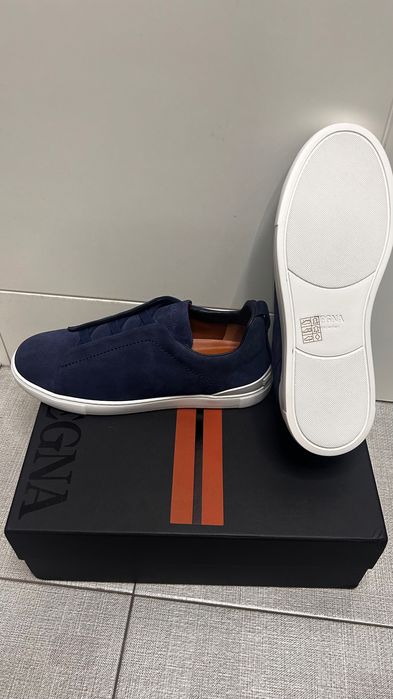 Zegna Triple stich Велур 43(28см) ОРИГИНАЛНИ