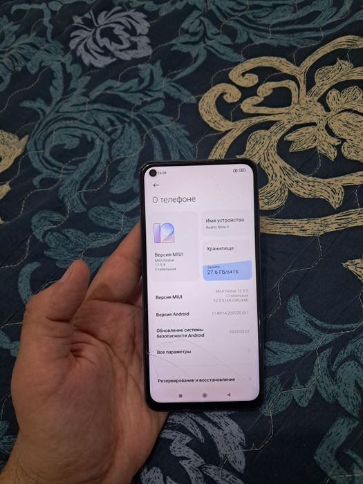 Xiaomi Redmi Note 9 4/64GB Black Gray Orginal Igravoy Holati Yaxshi