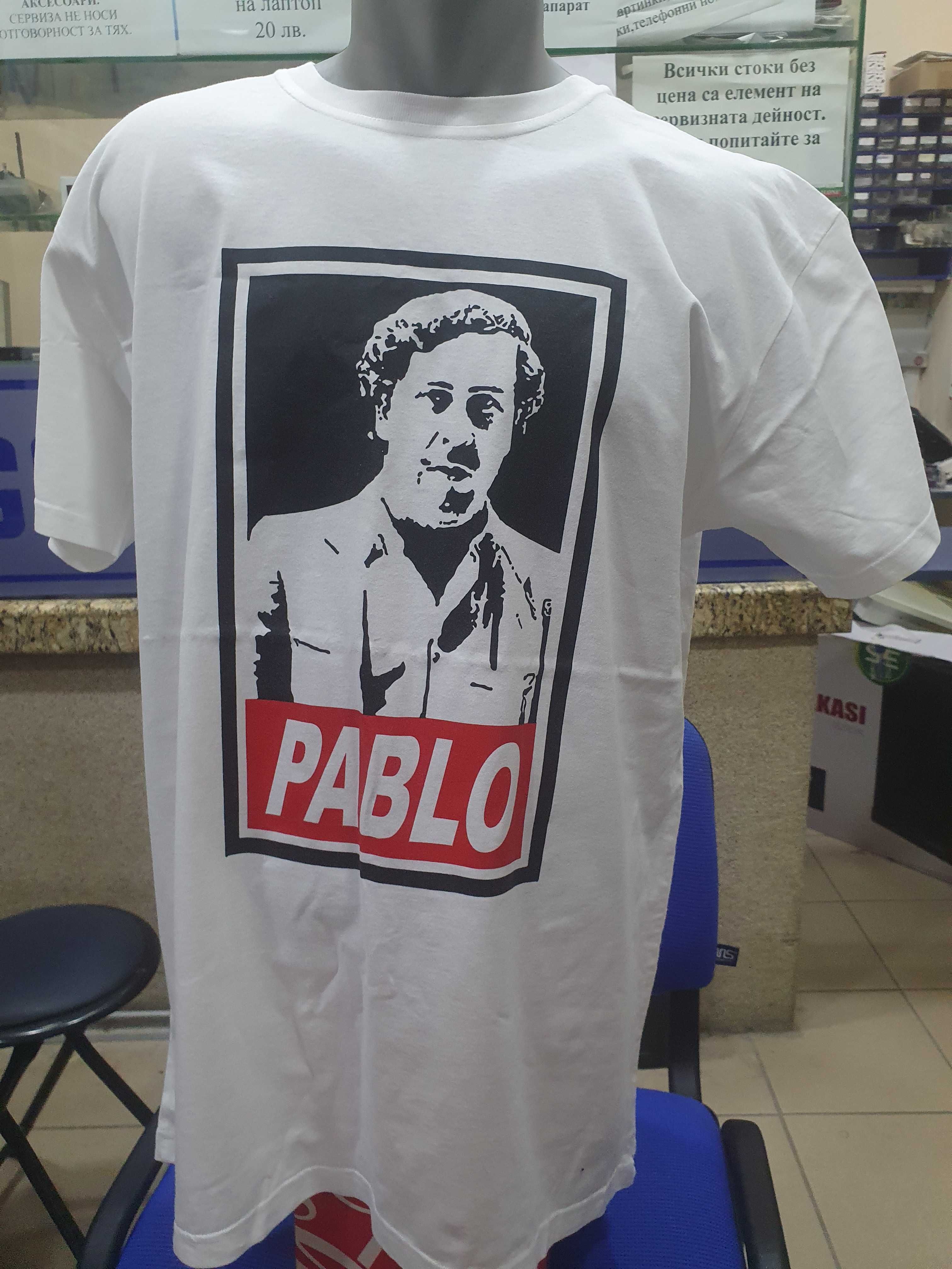 T-Shirt, Тениска , Фланелка фланелка с принт на Пабло