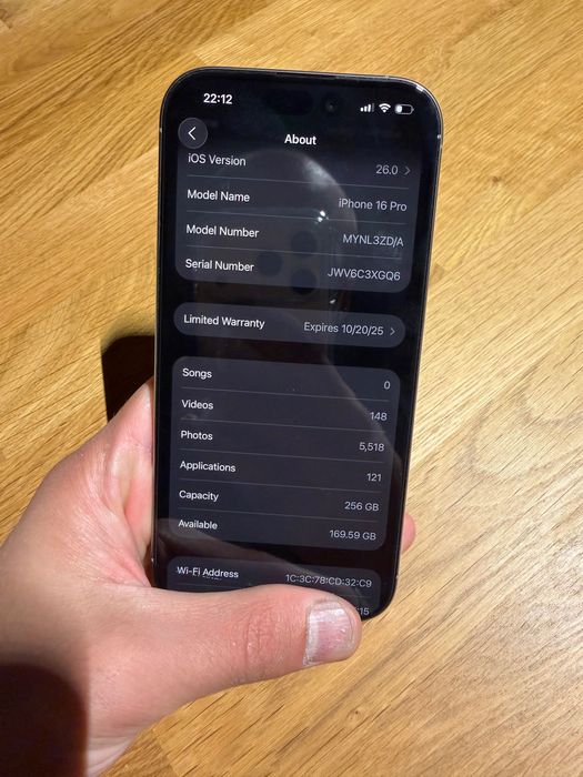 iPhone 16 Pro 256 с гаранция