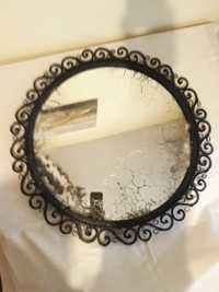 Oglinda veche din fier forjat,  60 cm