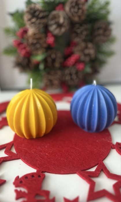 Коледни соеви свещи