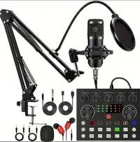 Kit Podcast: Interfață Audio V8s cu Microfon Condensator BM800