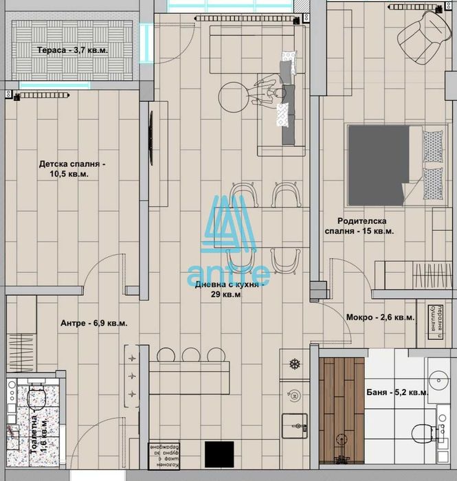Продава се Тристаен апартамент в София, Борово - 87 кв.м за 3449 €/кв.м - Снимка #16