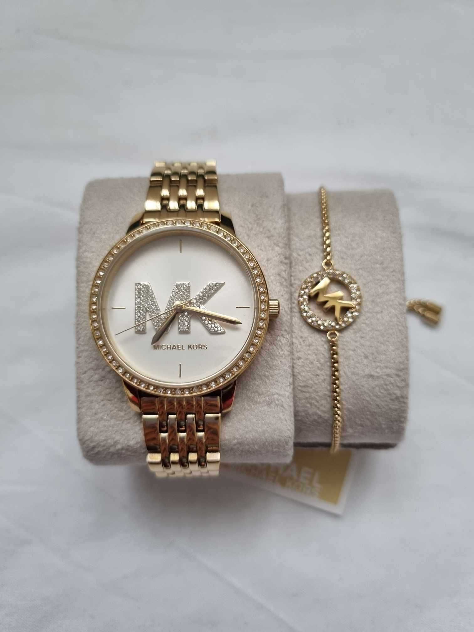Оригинален MICHAEL KORS MK1051SET комплект часовник с гривна