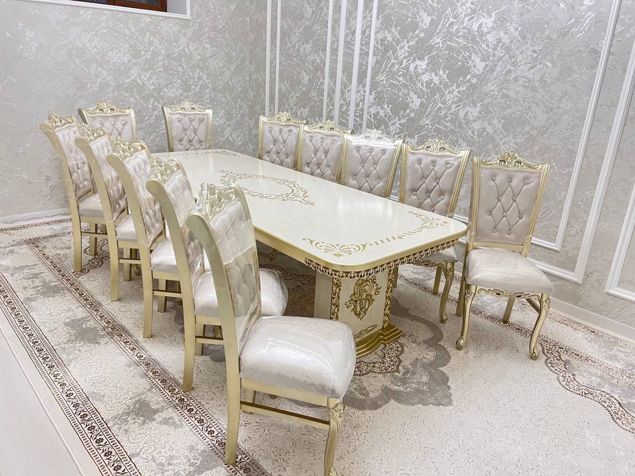 Stol-Stul Kamplekt Stul-12 ta Yonğoqdan Stol: 1.10x2.75 Keb Kôrin