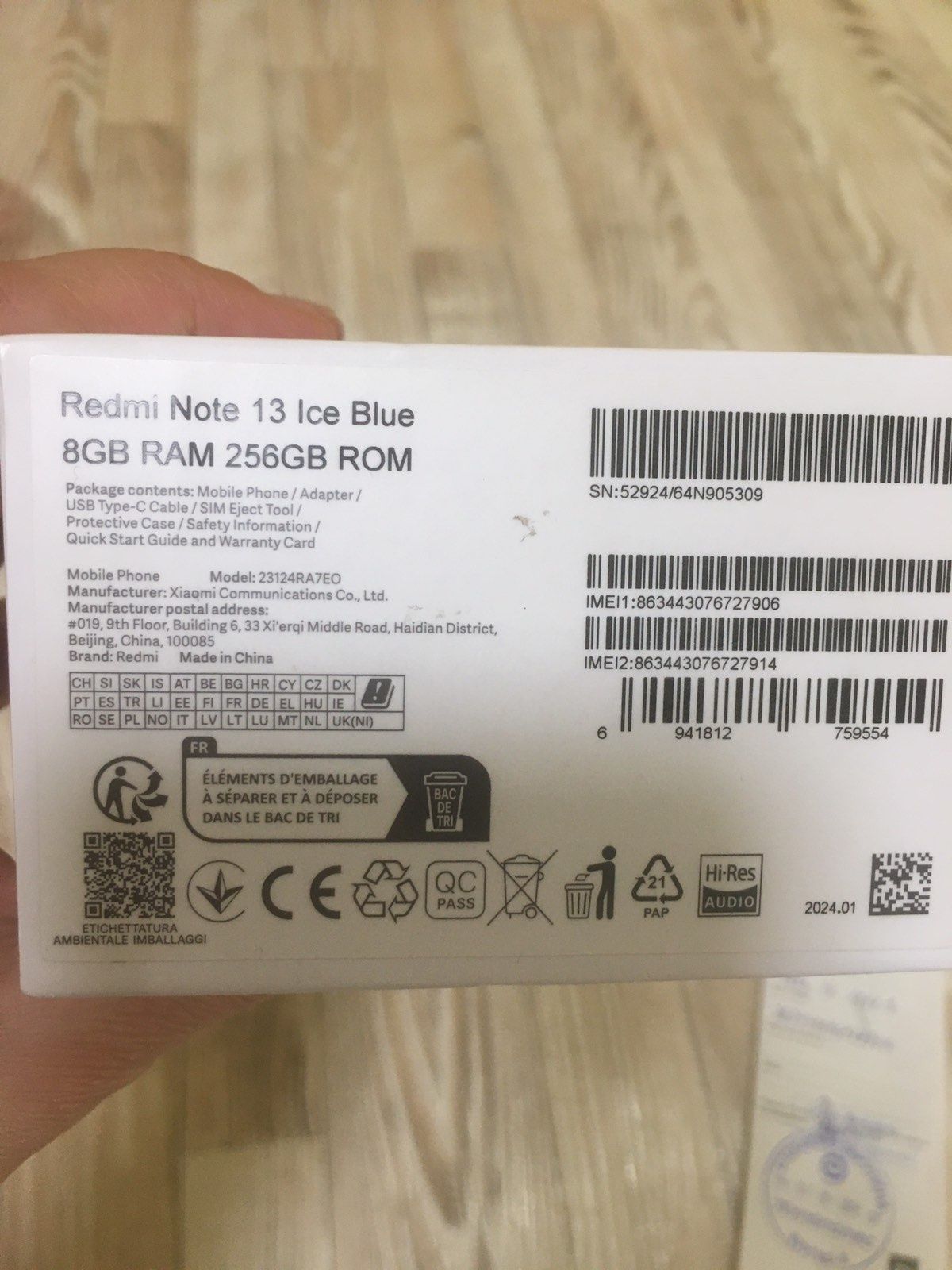 Redmi note 13 в гаранция до 05.2026