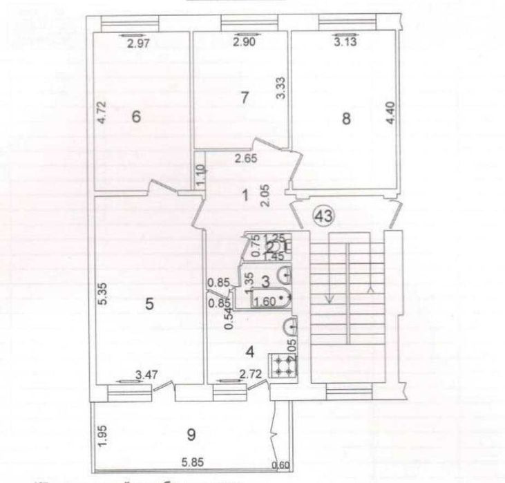 4-х комнатная квартира на Ц-5 без ремонта 83м2 ID: 4308