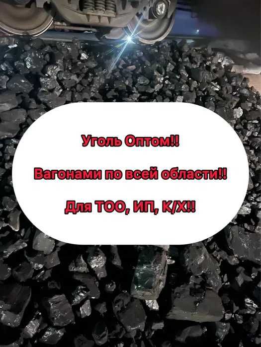 Уголь оптом для ТОО, ИП и К/Х! Отгрузка железнодорожными вагонами!