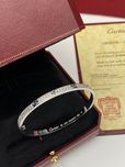 Brățară Cartier LOVE 19 White Gold 750 Small Diamonds Full Box