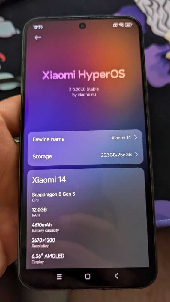 Vand Xiaomi 14, 12GB RAM, 256GB, 5G, Black fullbox