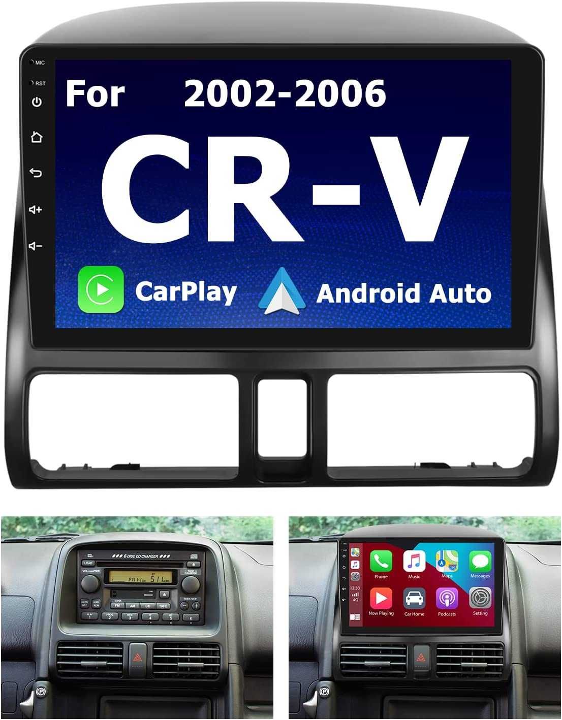 Мултимедия Двоен дин за HONDA CRV 2 Дин плеър Android Навигация CR-V