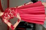 Rochie rosie cu dantela