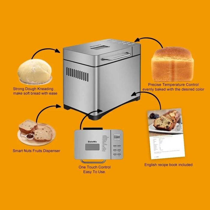 Хлебопечка UAKEEN ZL-1802 вес до 1кг чаша.