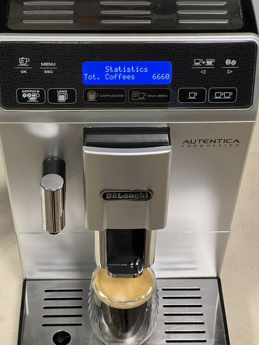 Кафемашина кафе автомат delonghı AUTENTICA cappuccino с гаранция