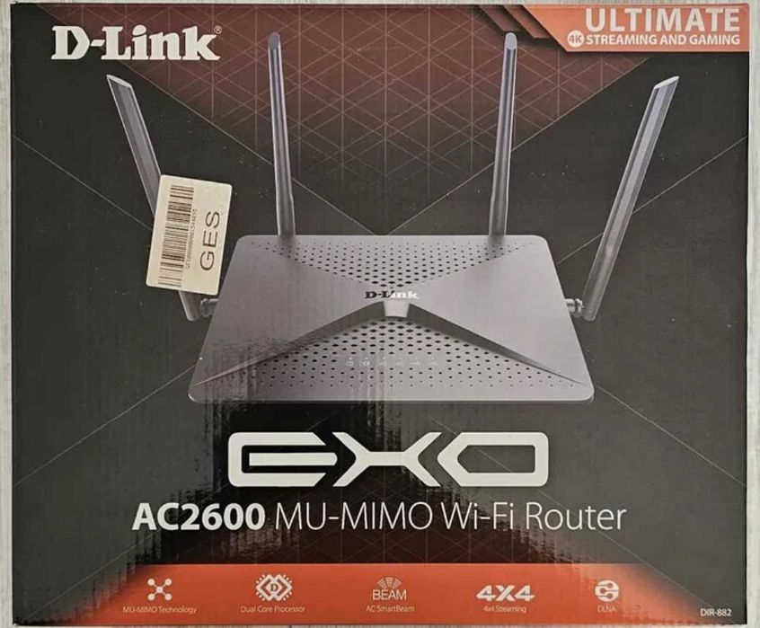 Геймърски  MU-MIMO рутер D-link AC2600 dir-882