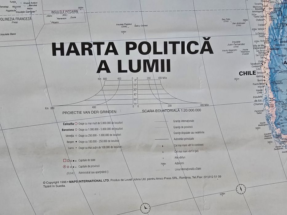 Harta politica a lumii 1:20 000 000