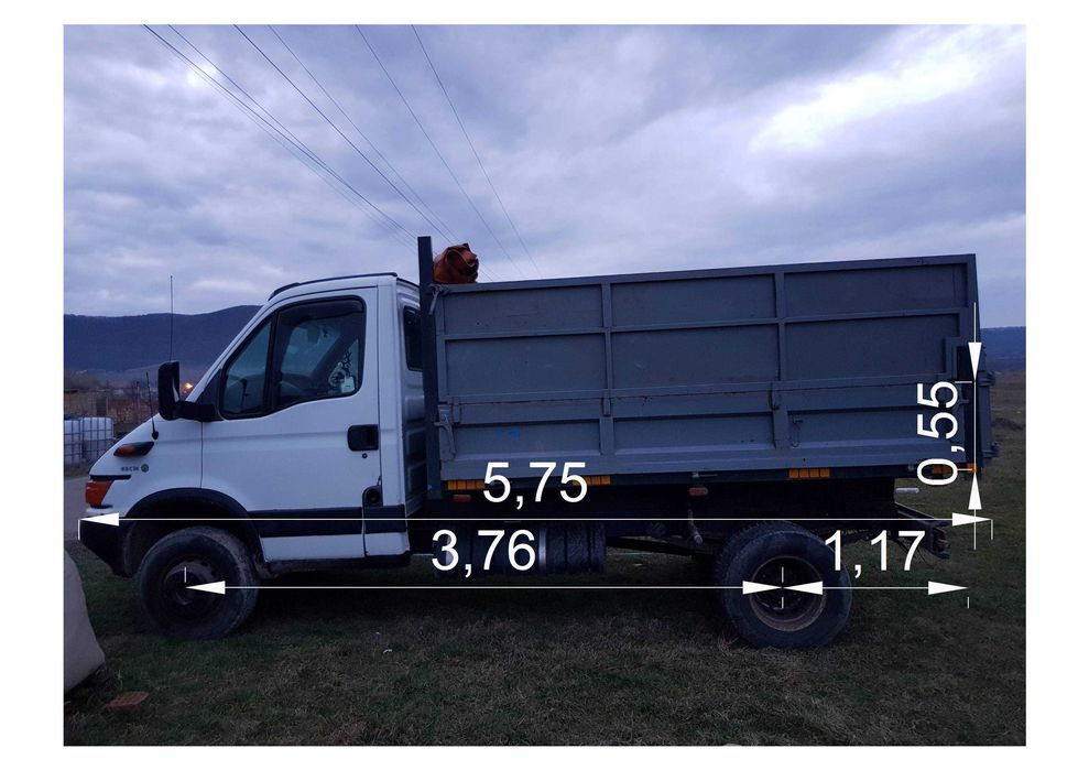 Iveco Daily 35C13 din 65C14 detarat basculabil spate / bascula