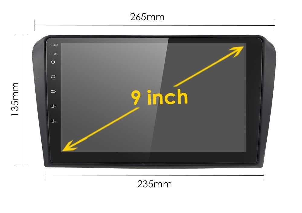Мултимедия 9" Навигация Android 13 за Mazda 3 III BK CARPLAY RDS DSP