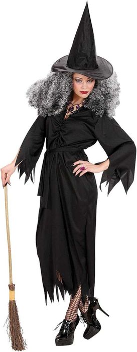 Costum Halloween de vrăjitoare Widmann , Negru, XXL