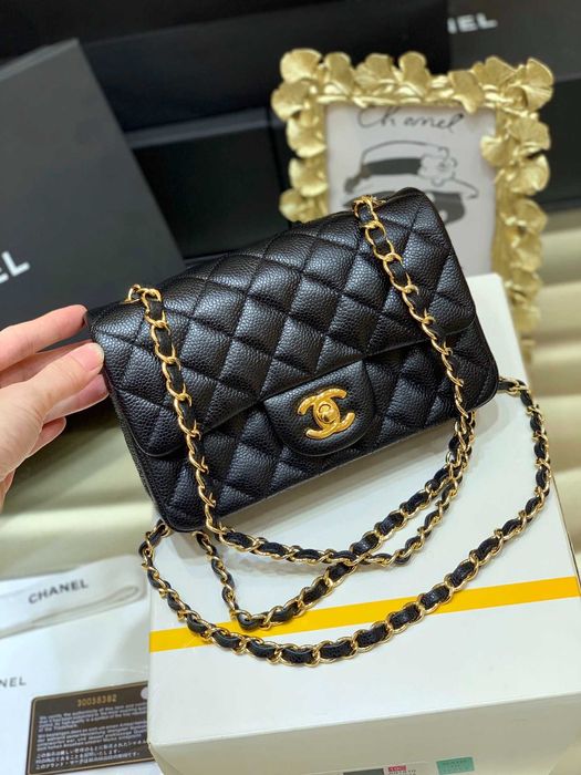 Geanta Chanel Classic caviar 20cm, Premium