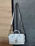 YSL Saint Laurent Leather Sac De Jour Tote White Leather Crossbody Bag