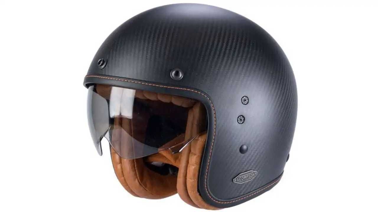 Топ Цена Мото каска скутер чопър SCORPION BELFAST CARBON MATT,XS