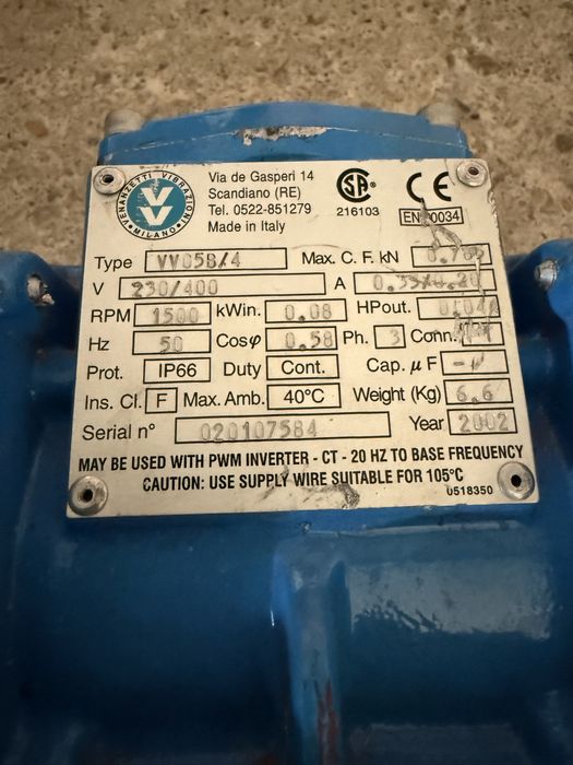 Motor vibrant  masa vibranta