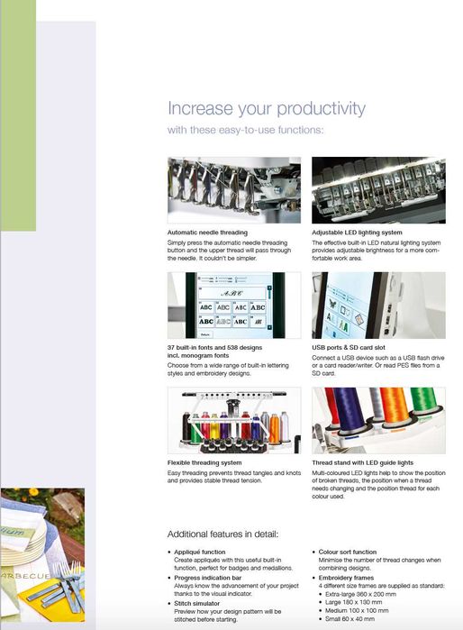 Masina de brodat-broderie Brother PR1050X+Masa suport+Gherghefuri NOUA