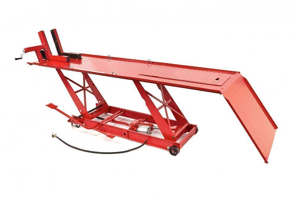 Elevator hidro-pneumatic pt. motociclete 450kg cu fixare roata