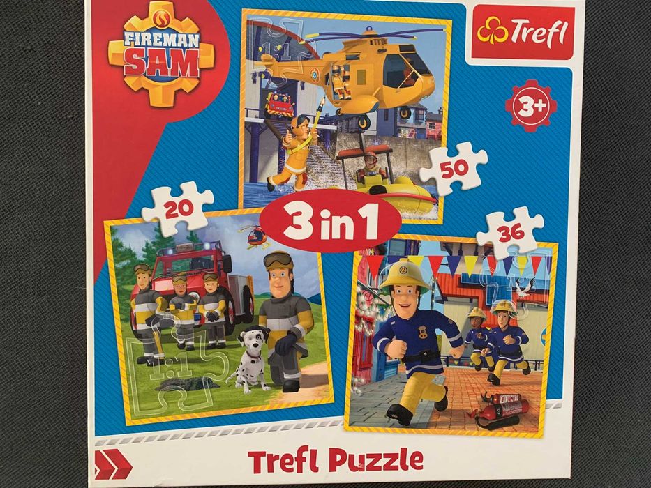 Пъзел Trefl 3 в 1 "Пожарникарят Сам"