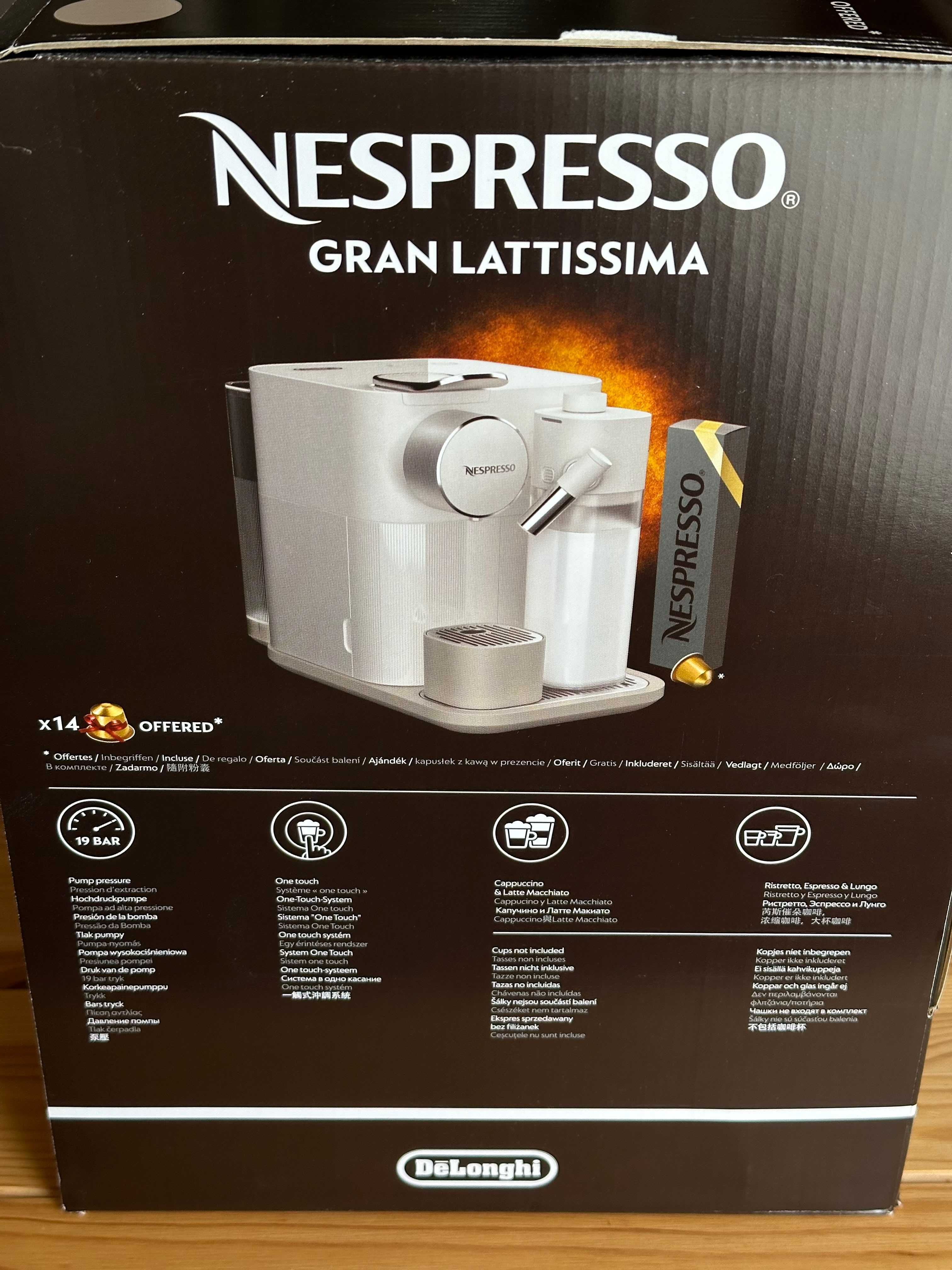 Espressor Nespresso DeLonghi Gran Lattissima Alb